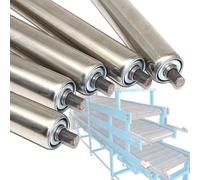 Set of 5 Metal Conveyor Rollers 3cm Diameter Various Lengths for Smooth Operation and Efficient Production in Factories - Industrial Conveyor Accessories.