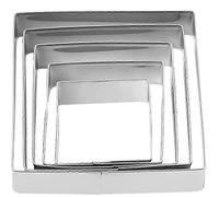 Set of 5 metal cookie cutters, square cookie cutters, for restaurant