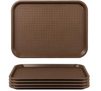 Set of 5 Non Slip Decorative Trays Plastic Serving Platters for Desserts and Potted Plants Ideal for Home Décor (35x45x1.8CM 14x18x0.7IN)