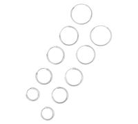 Set of 5 Pairs Solid 925 Sterling Silver Hoops 10mm,12mm,14mm,20mm,25mm