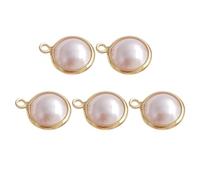 Set Of 5 Pearls Pendants Necklace Pendant Craft Accessories Jewelry Pendant For Unique Jewelry And Craft Projects Handmade Accessories