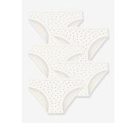 Set of 5 PETIT BATEAU little hearts briefs printed white