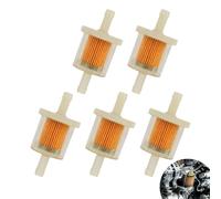 Set of 5 Petrol Filter Fuel Filter Universal 8 mm Fuel Filter for Motorcycle, Lawn Mower, Scooter, Moped, Car, Diesel Moped, High Density, Reusable Fuel Filter with Transparent Design