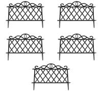 Set of 5 Plastic Lawn Edging Lattice Panels (45cm x 35cm)
