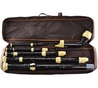 Set of 5 Professional Baroque Recorder Instruments Set with Baroque Fingering, Sopranino Soprano Alto Tenor Low, 3 Detachable Pieces, Storage Bag and Cleaning Sticks