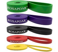 Set Of 5 Pull Up Resistance Bands Assist Exercise Workout Band Set For Fitness Strength Weightlifting And Powerlifting- Stretch Mobility Assistance Ba