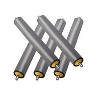 Set of 5 PVC Conveyor Rollers - Industrial Replacement for Smooth Woodworking, 2.5", 2", 1.6", 1.3", 1" Diameter, 13.8" Length - Enhance Efficiency and Movement