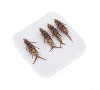 Set of 5 Realistic Stone Fly Nymph Fishing Hooks, Steel Hook Fishing Lure Stonefly Nymph Fly Bait For Trout Bass Grayling