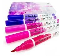 Set of 5 Royal Talens Ecoline Liquid Watercolour Drawing Brush Pens - Violet
