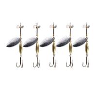 Set of 5 Sinking Spinner Spoon Bait Fishing Lure Artificial Hard Bait for Trout Bar Pike Fishing Equipment 15G/9.8cm Durability and Convenience