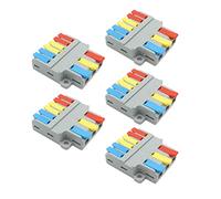 Set of 5 Splicing Lever Nut Wire Connector Quick Wiring Connectors Terminal for Sockets Switches Loudspeakers Complex Applications - LT-636