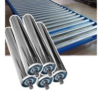 Set of 5 Stainless Steel Conveyor Rollers 12.7 cm Diameter Replacement Rollers for Non-Motorized Belt Conveyor Heavy Duty 50 cm Length Ideal for Industrial Use.,Dia 38mm/5 Inch-L 450MM