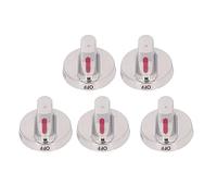 Set of 5 Stainless Steel Gas Stove Knob Covers, Durable Control Dial Knobs for Gas Stoves and Ovens, Compatible with DG64-00472A DG64-00473A