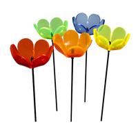 Set of 5 'Tulip' Small SunCatcher Garden Décor Ornament, Mixed Colours