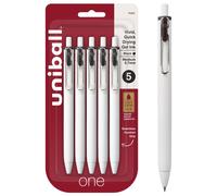 Set of 5 uni-ball One Gel Pens 0.7mm Medium Black Pens (5 Pieces Pack)