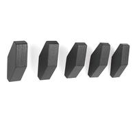 Set of 5 Wood Wall Hooks - Modern Black Wooden Coat Hooks for Hanging, Coat Hanger Wall Mount, Decorative Hooks, Hook Rack, Bag Hooks, Hat Hooks for Wall, Backpack Wall Hook, Home Decor, Room Decor