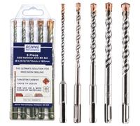 Set Of 5 x 160mm Long SDS Plus High Performance Hammer Drill Bits Set