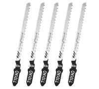 Set of 5 x T101AO Clean Cut Wood Scroll Cutting Jigsaw Blades