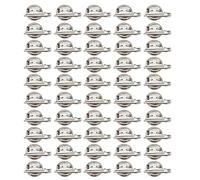 Set of 50 Alloy Brooch Finding Creative Metal Discs for Jewelry and Hair Accessories Hair Clip Making Components Artistic Crafting Tools
