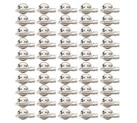 Set of 50 Alloy Brooch Finding Creative Metal Discs for Jewelry and Hair Accessories Hair Clip Making Components Artistic Crafting Tools