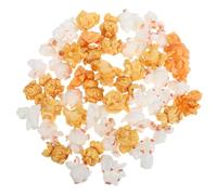 Set of 50 Mini Popcorn Artificial Popcorn Plastic Lightweight | Crafts Decoration DIY Craft Decoration Home Popcorn Decoration Figurine Mini House Decoration Random Color