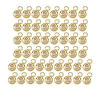 Set of 50 Multifuntional Jewelry Beads Jewelry Bead Set Jewelry Crafting Beads Spacer Beads Brass Texture for Daily Stoppers Bead