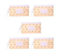 Set of 5pcs Baby Dispenser Portable Wet Organiser Bag with Flipped Top Lid for Travel Convenience Baby Dispenser Bag