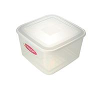 (Set of 6) - 13L Litre Clear Square Large Food Storage Container Plastic Cake Box Lunch box Stackable Nestable with Airtight Lids Great For Cereal Flour Baking Supplies Kitchen Pantry Storage keeper