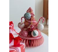 Set of 6 3D Christmas Baubles printed red