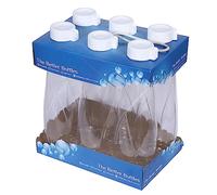 (Set of 6) - 950Ml Clear Water Bottle with Lid Unbreakable and Leak Free BPA Free Plastic Multipurpose Bottles Juice Bottles for Fridge, Office, School Bag, Outdoor, Indoor Oasis Empty Bottles