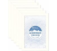 (Set of 6) A4 White Photo Frame Glass Front Picture Frames Certificate Frame Portrait Landscape Wall Mountable or Tabletop Modern Frame Picture Display Art Wall Gallery For Wall Decor