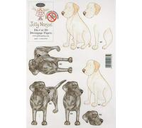 Set of 6 A5 Die Cut 3D Decoupage Sheets - Surfer & Guitar Boy, Bowls Lady & Bowls Man, Disco Diva & Fashion Girl, Labradors, Reading Lady & Grandpa, Fing & Gardening man