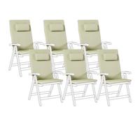 Set of 6 Back/Seat Cushions JAVA/AMANTEA PREMIUM 50 x 70 cm Green