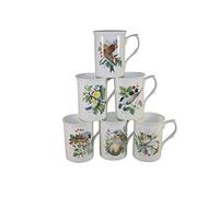 Set of 6 Beatiful Wild FINE Bone China Birds Mugs Cups Gift Set