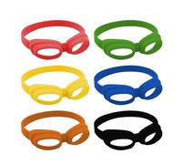 Set of 6 Beer Bottle Stickers Colorful Beer Goggle Shaped Labels Silicone Wine Glass Marker for Parties and Gatherings