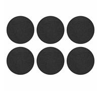Set of 6 Black Pavement Stones, Diameter 44 x 2 cm, Made of Durable Rubber, Non-Slip Surface, Weatherproof, Ideal as a Garden Stone, Stepping Stone, Path Plate for Patio, Yard, Balcony and Garden Path