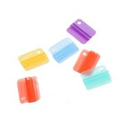 Set of 6 Candy Colored Multi Purpose Document Clips Push Pull Design for File Organization in School Office and Home Document Organizer Clip