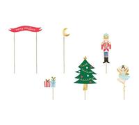 Set of 6 Christmas Cake Topper"Nutcracker" with different characters