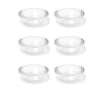 Set of 6 Clear Glass Tea Light Holders | Pack of 6 Round Tealight Candle Holders | Glass Candle Holders Votive Candle Pots