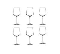 Set Of 6 Clear Glass Wine Goblets, 79Cl