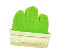 Set Of 6 Coasters Set Cactus Shape Cup Mats Drink Mats PVC Resin Texture Suitable For Various Cups Use Cactus Table Decors