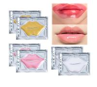 Set of 6 Collagen Crystal Lip Masks: Moisturizing, Nourishing, & Anti-Wrinkle. Includes 3 Types of Hydrating Gel Masks to Renew Skin and Plump Lips
