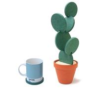 Set of 6 Creative Cactus Design Coasters, Fun Table Mats for Drinks, Unique Accessories for Desk or Kitchen, Ideal for Quirky Home Decor and Gift Ideas