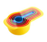 Set of 6 Cup Measurements for Baking, Cup Measurements Set, Colorful Measuring Spoons Set, Re-Usable Cups Measures, Multicolor Space Saving Stackable