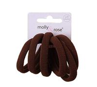 Set of 6 Dark Brown Soft Jersey Endless Hair Elastics Bobbles Bands