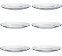 Duralex Lys Glass Dinner ,Dessert, Soup,Club, Plates Tempered Glass -PACK OF 6