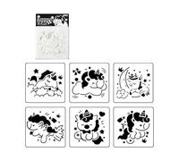 Set of 6 Detailed Drawing Templates Ideal for Scrapbooking and Creative Design Art Drawing Template