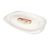 Set Of 6 Disposable Aluminium Oval Platters - Oval Foil, Food Plate, Dish | Ideal For Oven Baking & Serving | Suitable For Kitchen, Restaraunts & Bbq Parties | Keeps Food Warm & Fresh - 22 Inch