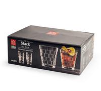 Stack DOF Tumbler Drinking Glass Clear Glassware 9.53cm H 32cl Pack Of 12