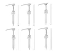 Set of 6 Dosing Pump for Monin Syrup, Sugar-Free, 5 ml Precision Dispenser, Reusable Compatible with 250 ml Bottles, Set for Monin Syrup Family, Cafe, Restaurant (31-410 Threads)